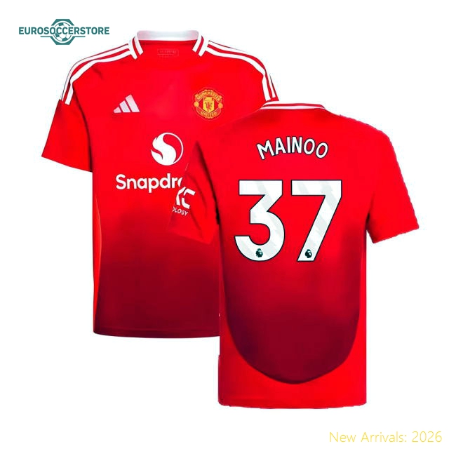 Soft Man Utd Kids Jersey Mainoo 2024-2025 Aeroready Dri-fit