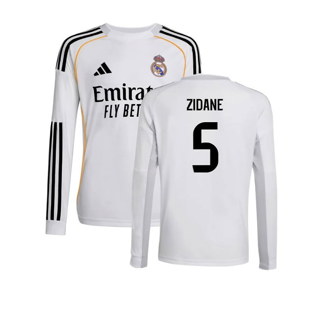 Official Licensed Real Madrid Home Fan Shirt for Kids (Zidane 5)