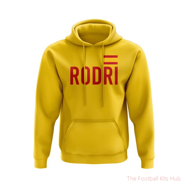 Men Rodri Spain Flag Hoody (Yellow) UEFA Euro
