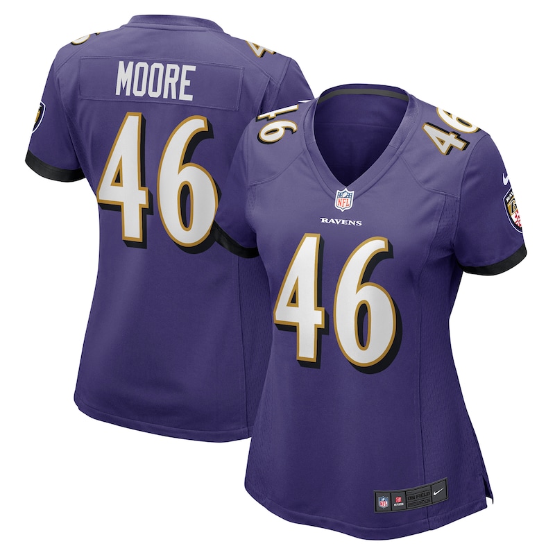 None Nick Moore BAL Ravens Sleek Elite Jersey for NFL Fans