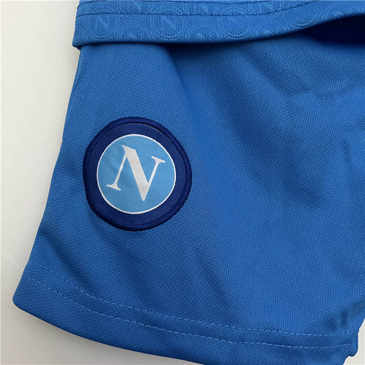 Kids 2223 Napoli Home Blue Football Kit ShirtShorts - Official