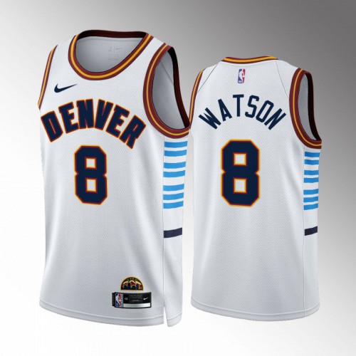 Nuggets White Denver Nuggets #8 Jersey - Value-Priced NBA Fan Apparel