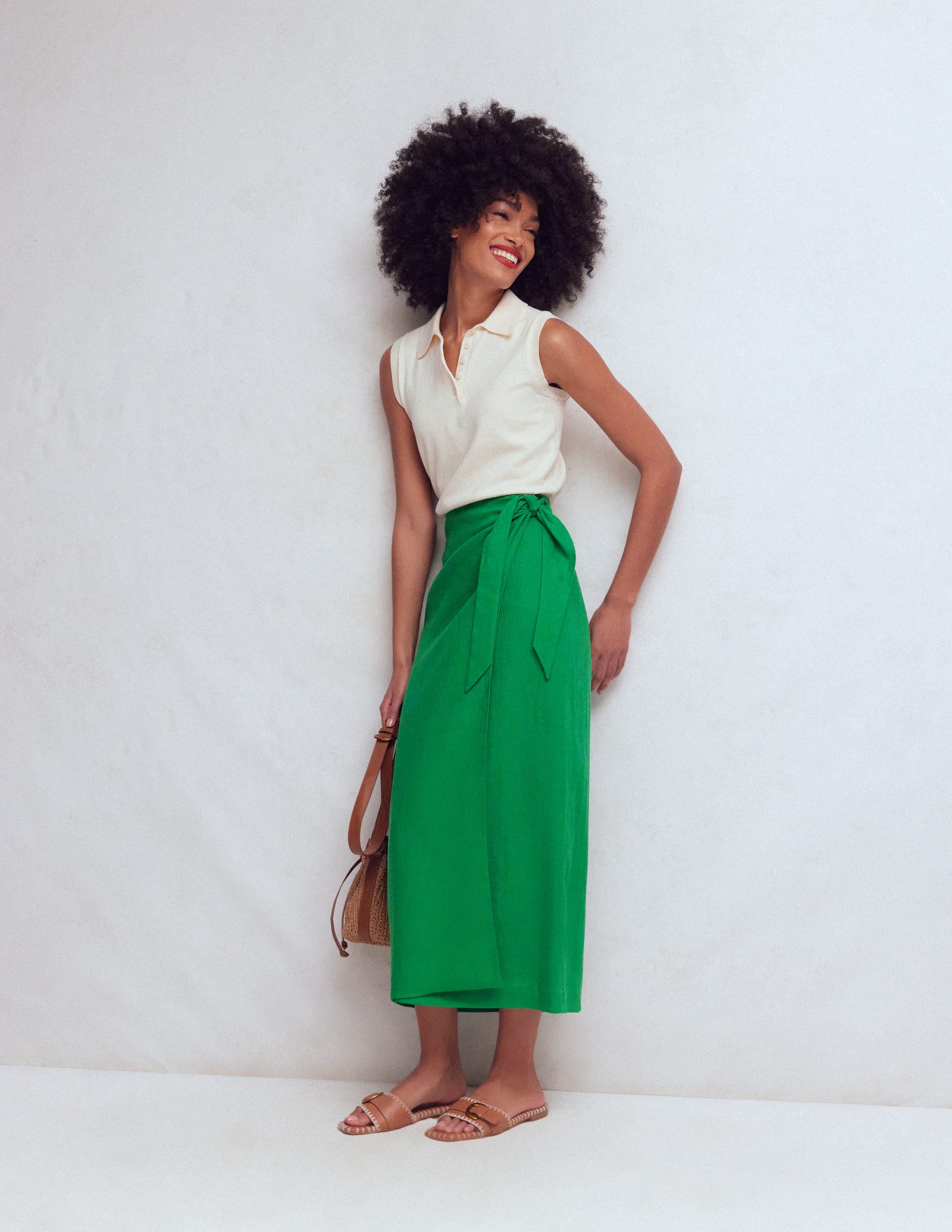 Dimitra Linen Column Skirt
