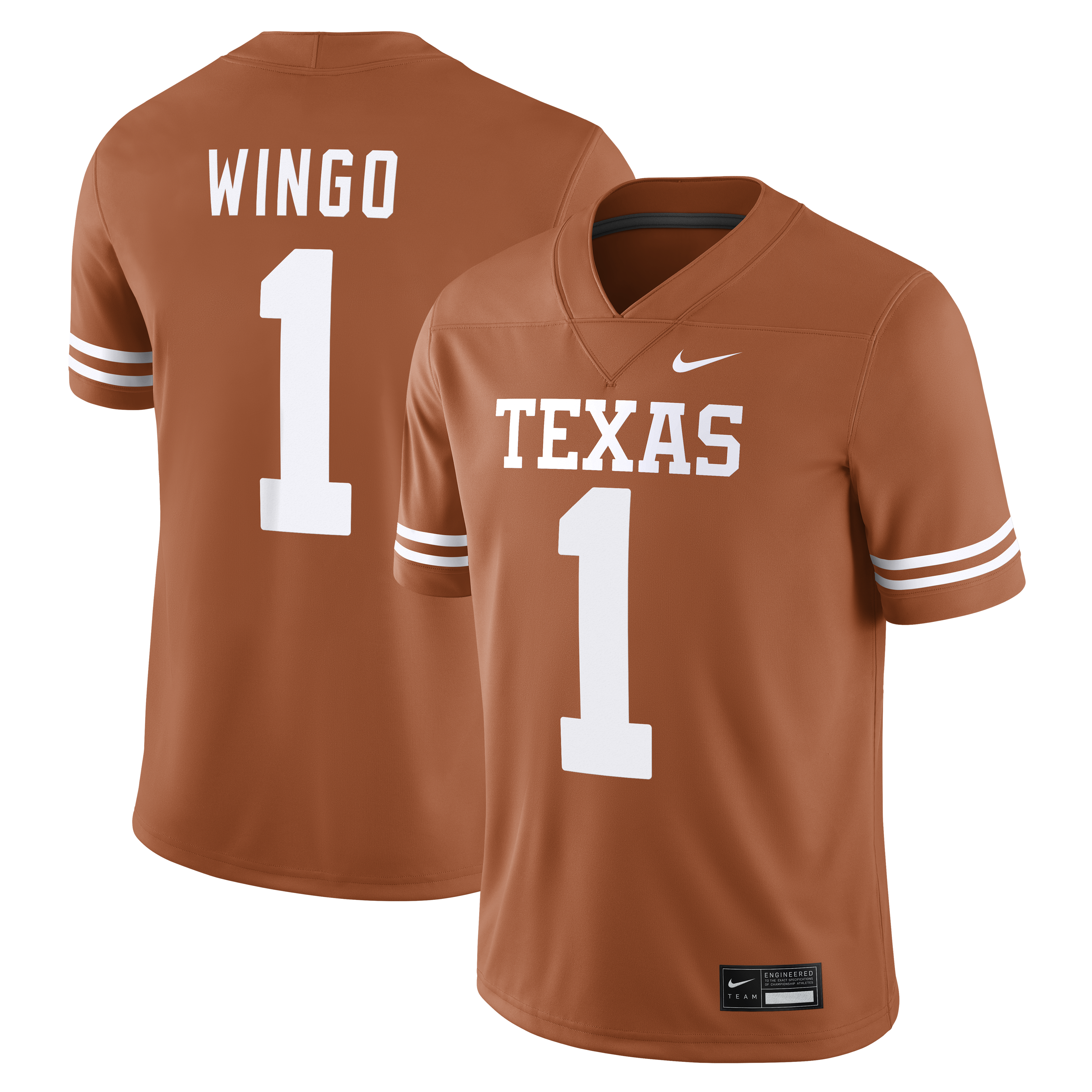 [DDG] Ryan Wingo Texas Longhorns Game Football Jersey - Texas Orange