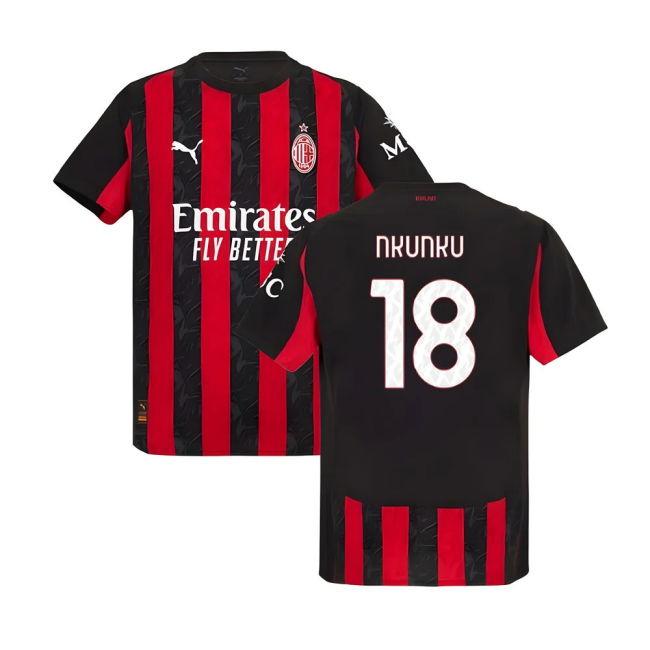 2025-2026 Home Shirt by AC Milan Authentic (Unisex