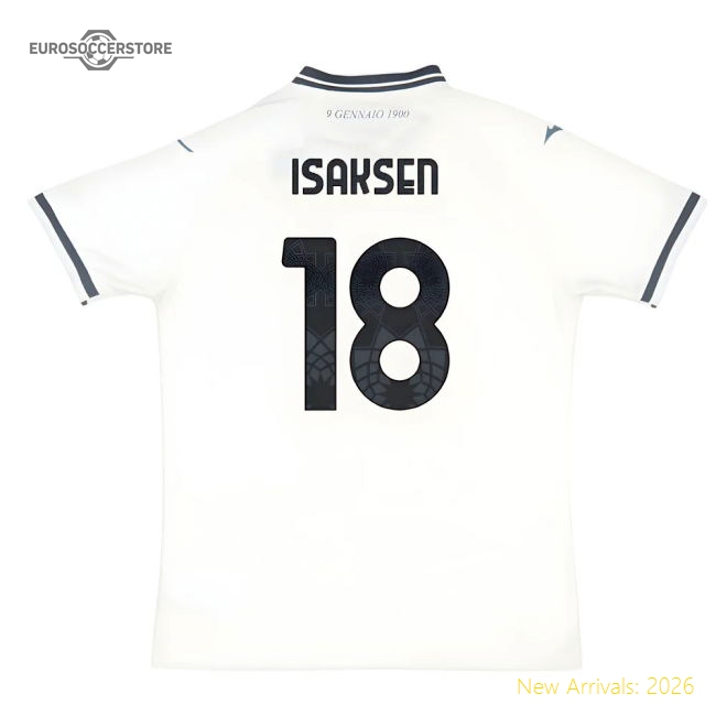 Authentic Professional-Grade 2025-2026 Lazio Away Shirt (Isaksen 18)