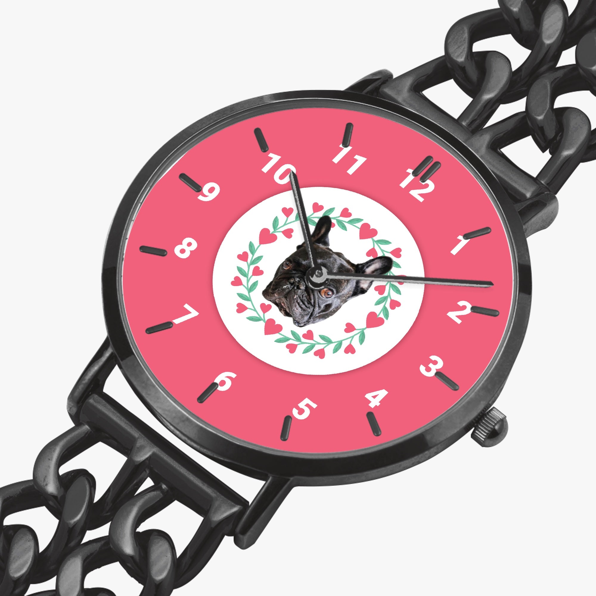 Chic Hollow Strap Watch For Frenchie Lovers For French Bulldogs