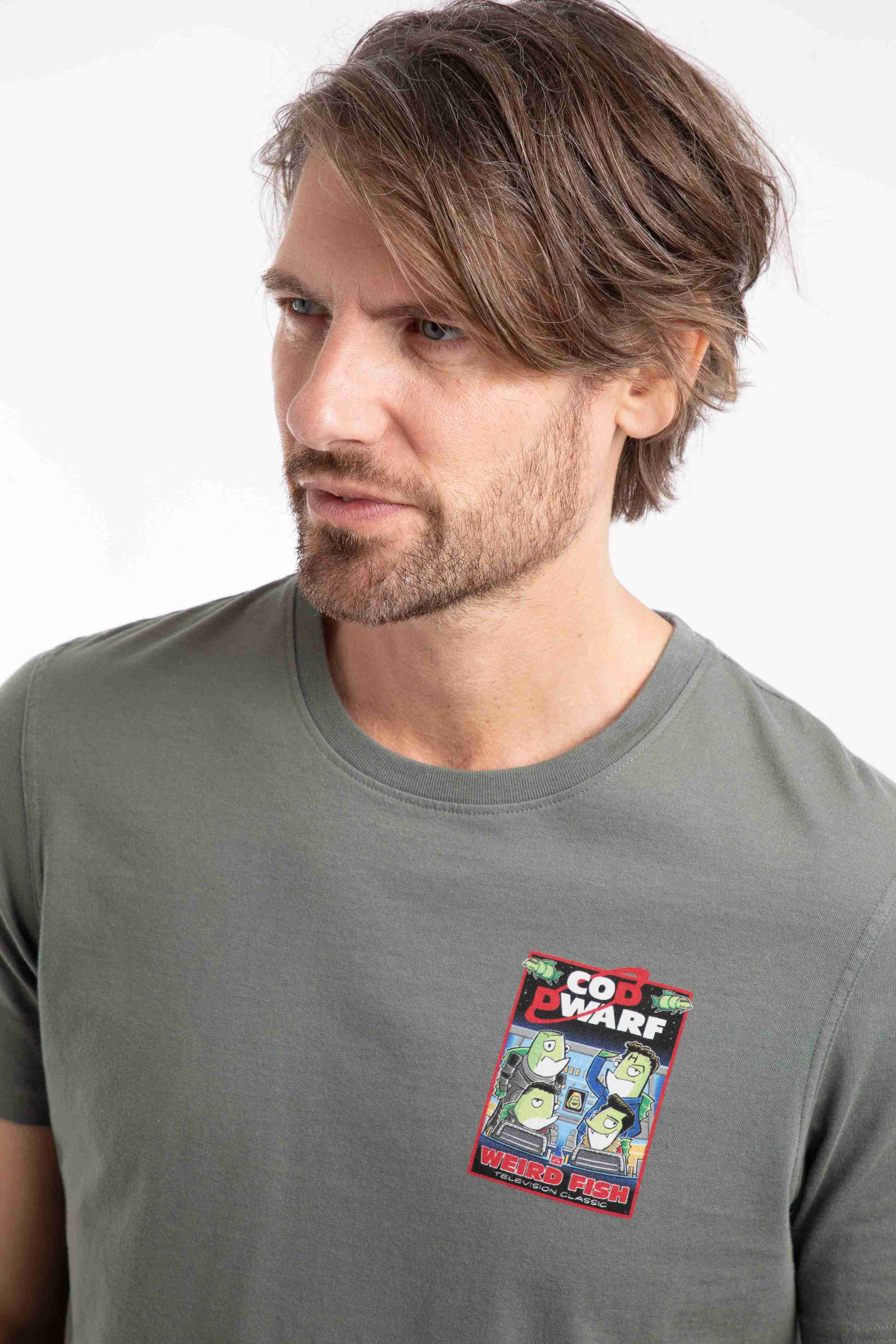 Cod Dwarf Back Print Artist T-Shirt Storm Grey