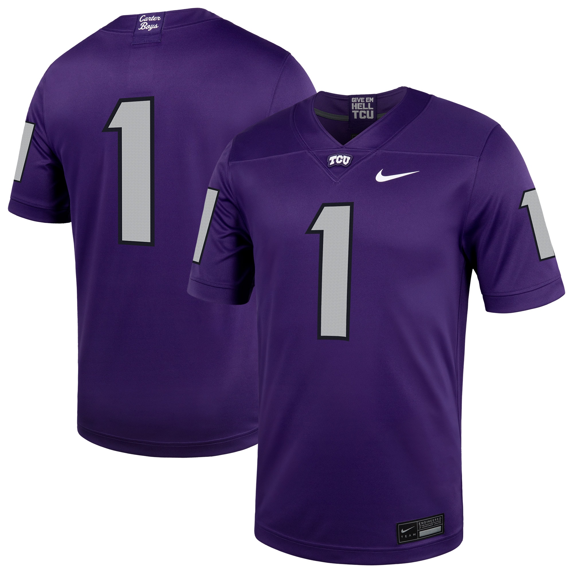 [DDG] Women's TCU Horned Frogs Untouchable Football Jersey - Purple