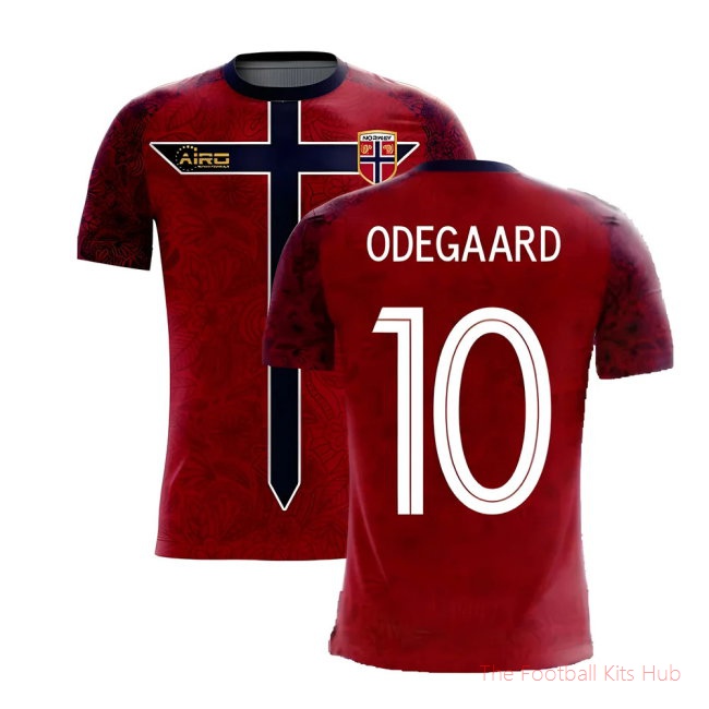 Norway 2025-2026 Home Concept Football Kit (Airo) (ODEGAARD 10)