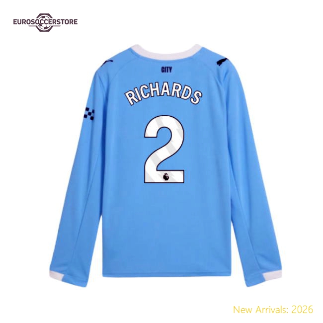 2025-2026 Man City Kids Non-toxic Richards Jersey Puma Drycell
