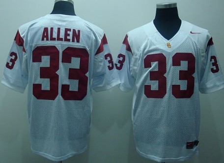 Men's None #33 Allen White White 2024 official authentic Jersey