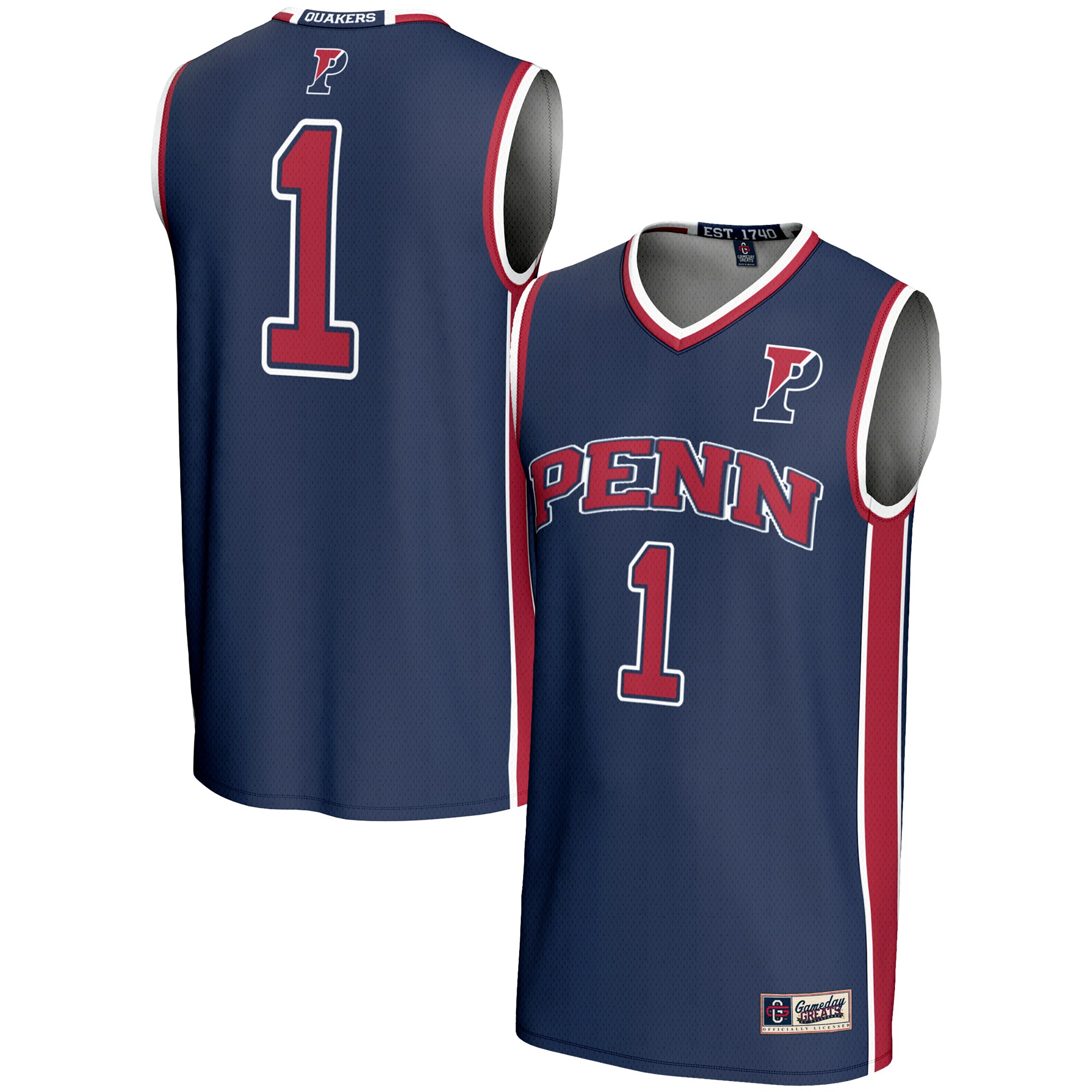 [DDG] Pennsylvania Quakers GameDay Greats Youth Lightweight Basketball Jersey - Navy