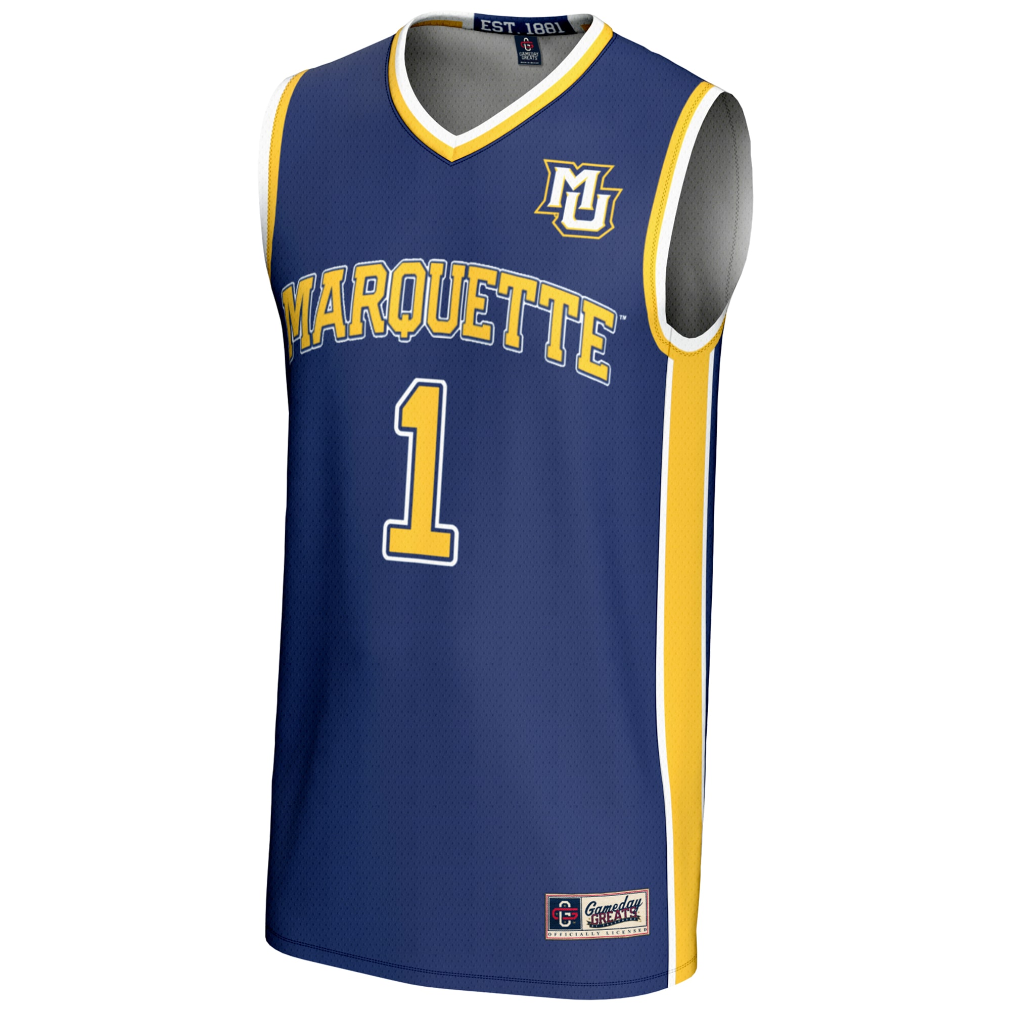 [DDG] Marquette Golden Eagles GameDay Greats Youth Lightweight Basketball Jersey - Navy