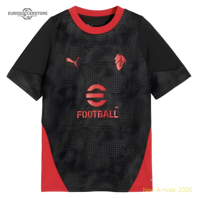 Popular 2025-2026 Ac Milan Training Jersey (Black) - Kids