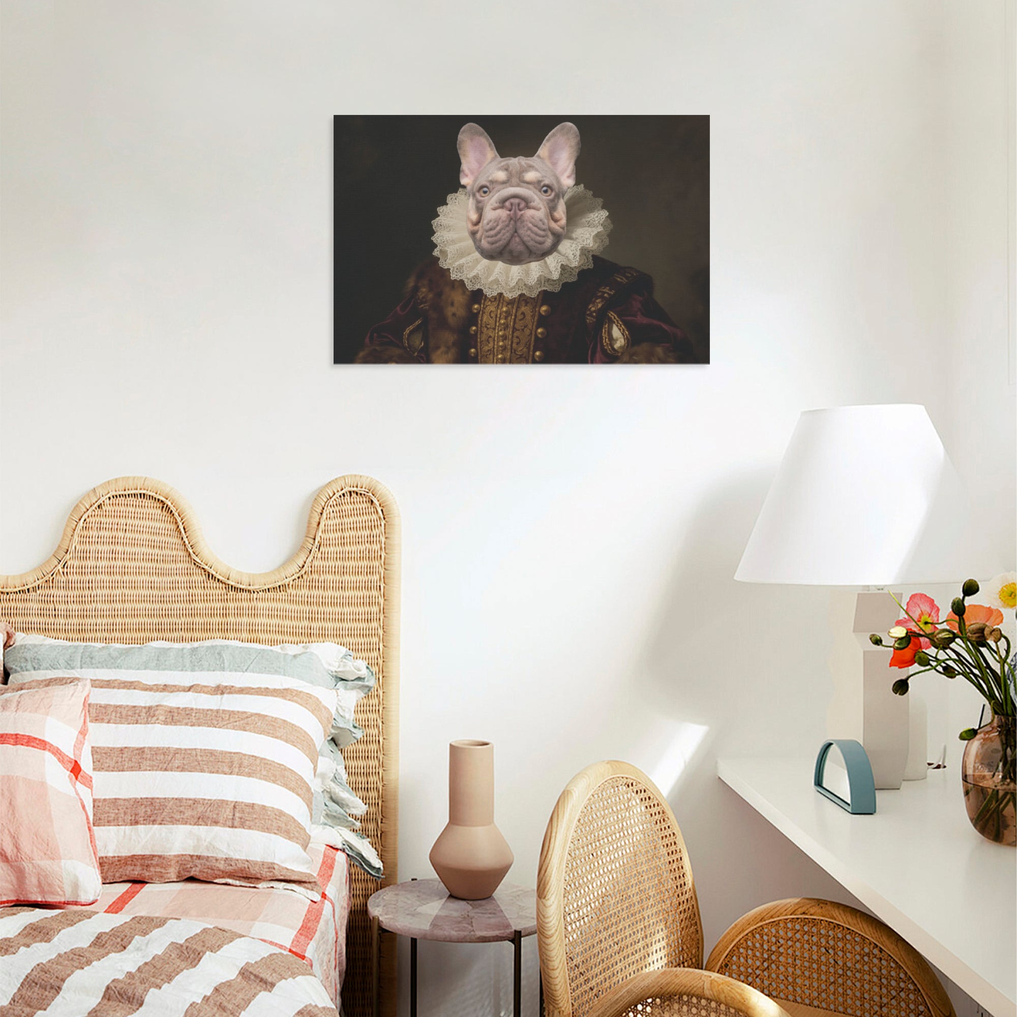 Adorable Frenchie Canvas Wall Art Indoor Comfort | Unique Design