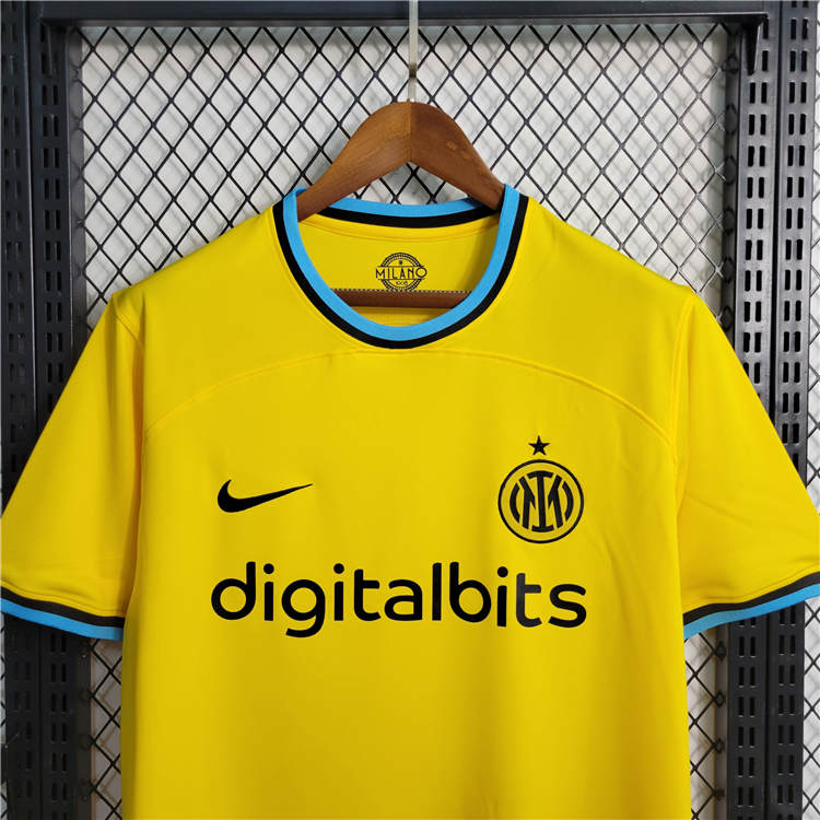 2223 Inter Milan Third Yellow Soccer Jersey Football Shirt - Official