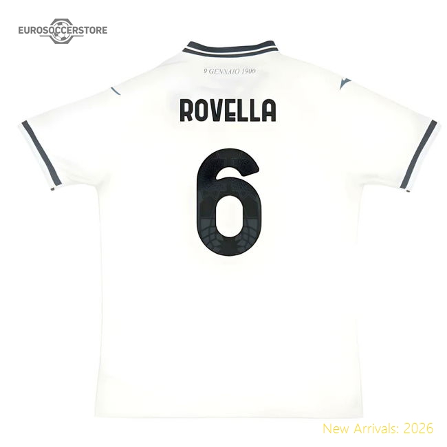2025-2026 Lazio Away Authentic Jersey Rovella Adidas Climacool
