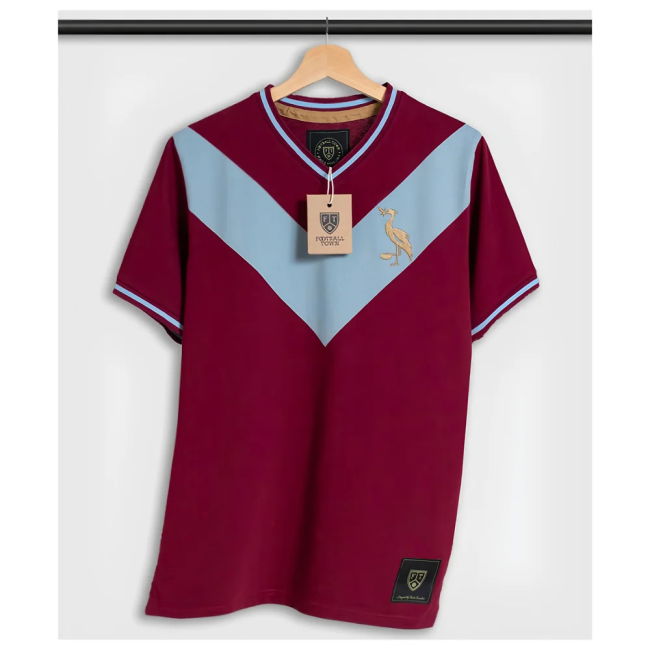 Vintage Burnley Heritage Design Home Retro Jersey
