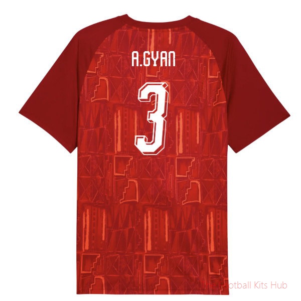 [JED] 2026/27 Ghana Warm Up Jersey (Dark Crimson) (A.Gyan 3)