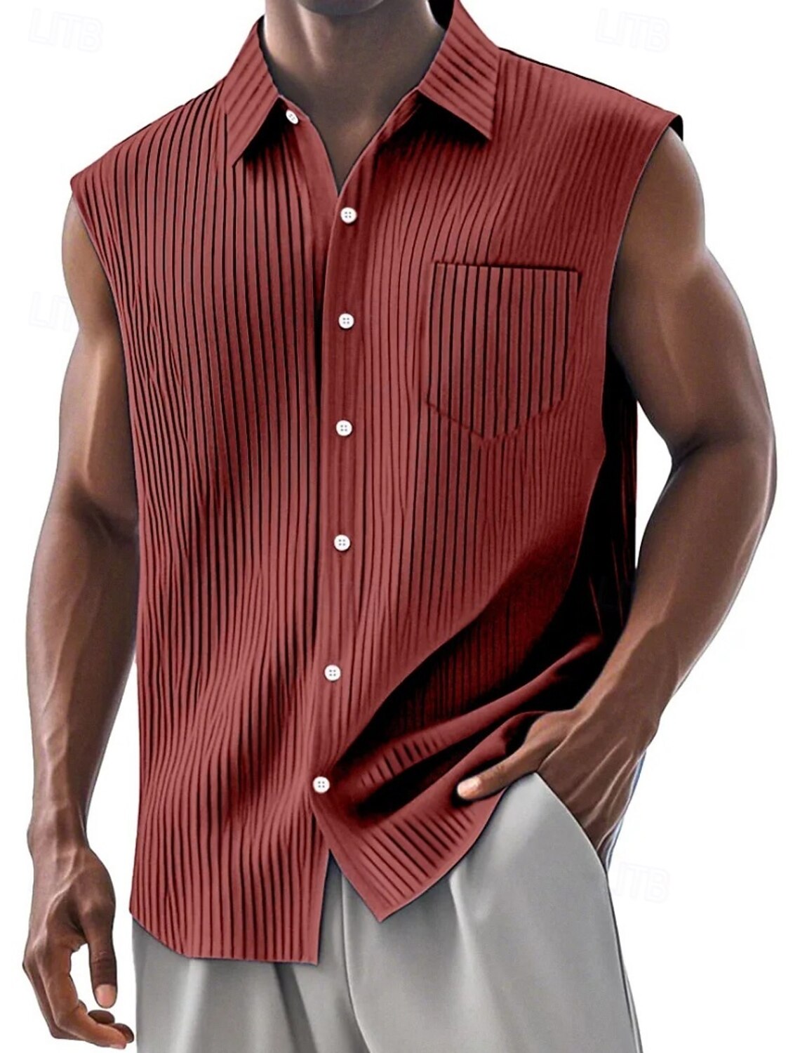 Men's Shirt Button Down Casual Corduroy Blue Black White Red Green