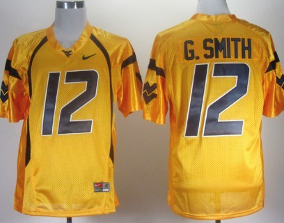 Men's None Yellow 2024 embroidered Geno Smith #12 performance Jersey