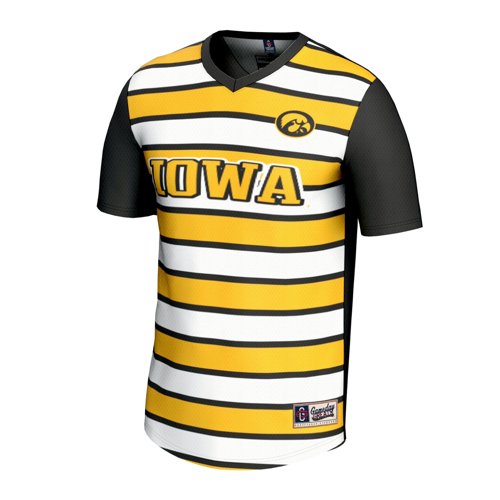 Iowa Hawkeyes GameDay Greats Unisex Lightweight Collegiate Soccer Fashion Jersey - Black