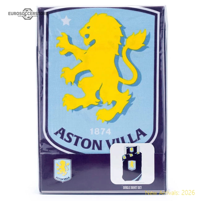 Premium Aston Villa Fc Single Duvet Set - Premium Quality Football