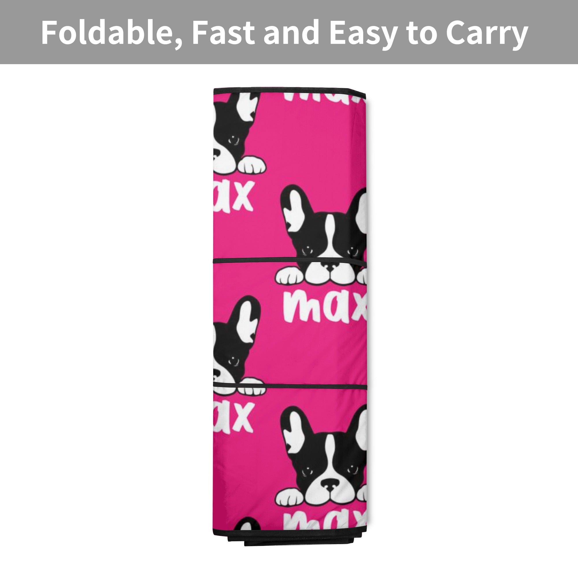 Shade With Frenchie's Name - Non-slip Car Auto Sun Shade Dog Supplies