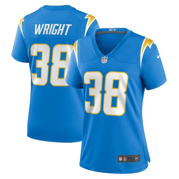 None Milton Wright Game Jersey - Blue | NFL Player Jersey | NFL Footba