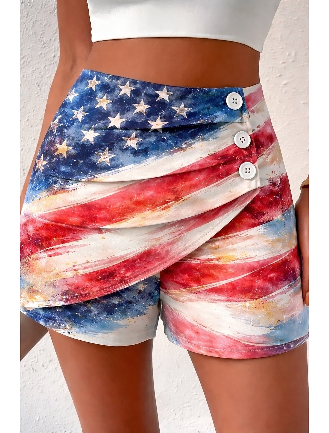 American Independence Day Women's T Shirt Tee Top Print Graphic Striped American Flag Stylish Classic Casual Short Sleeve Crew Neck Regular Tops Daily Sports Going out Red Summer Spring