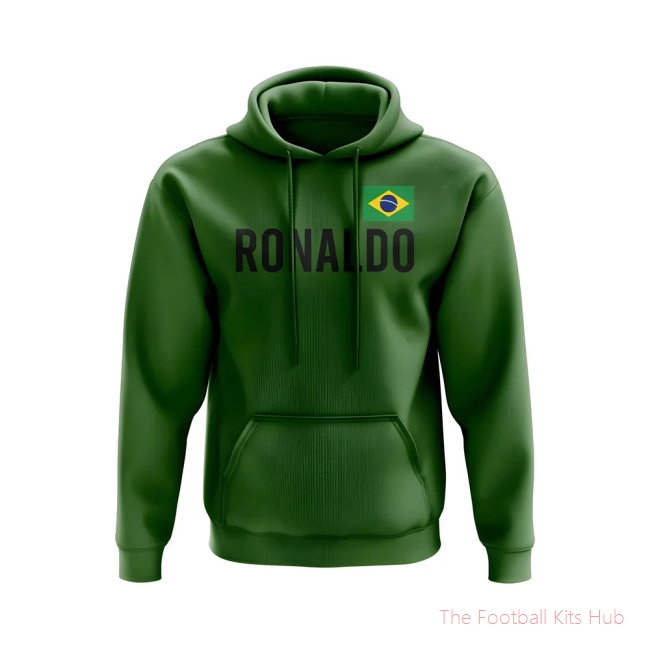 Men Ronaldo Brazil Name Hoody (Green)