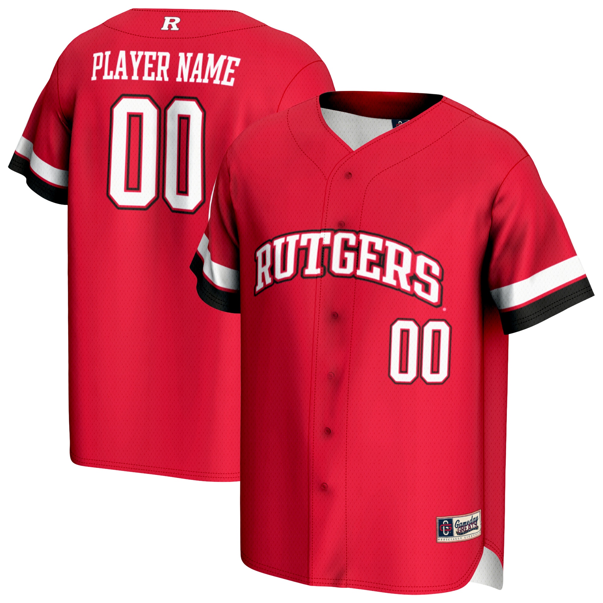 [NJP] Rutgers Scarlet Knights GameDay Greats Youth NIL Pick-A-Player Lightweight Baseball Jersey - Scarlet