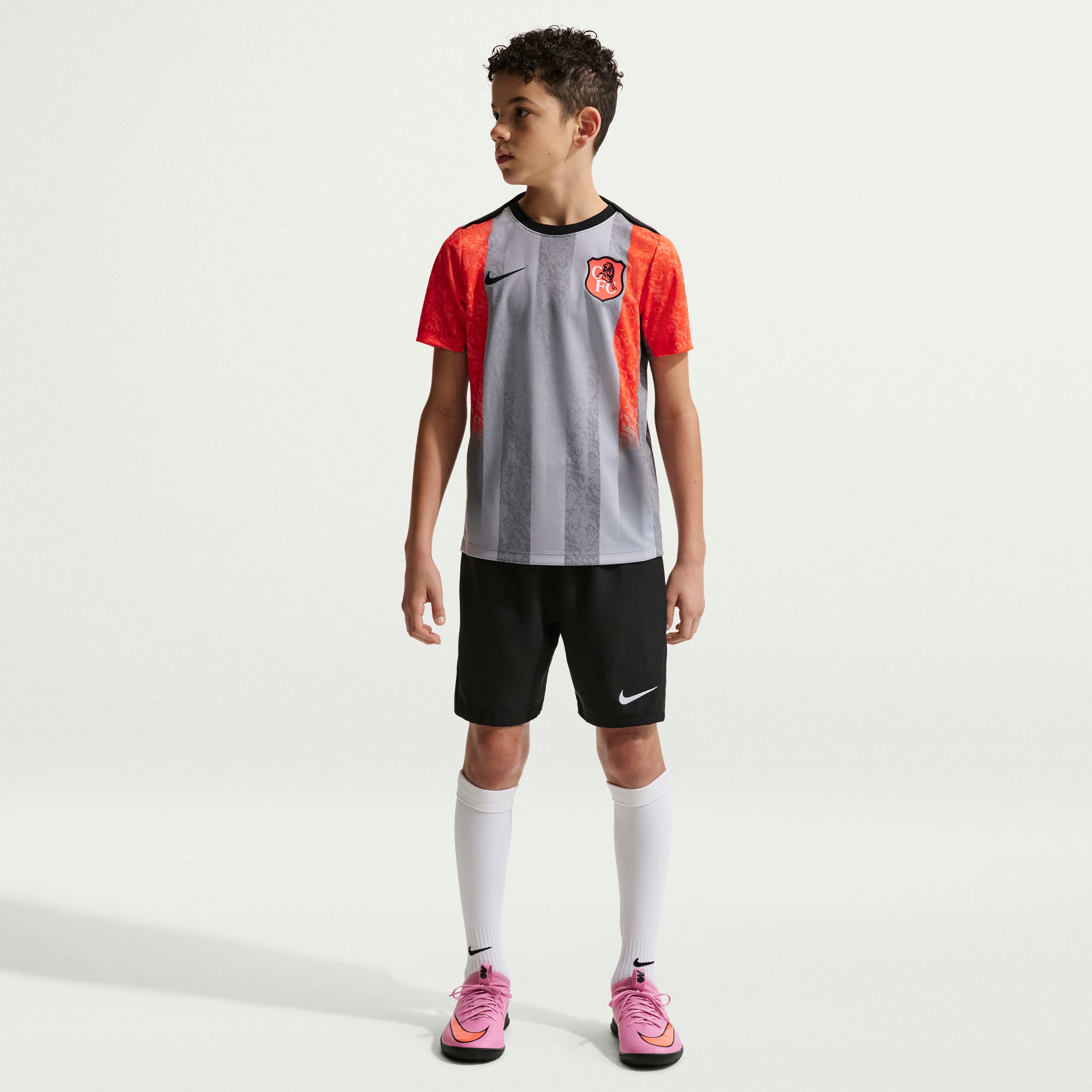 [SJH] Chelsea Youth 2025/26 Academy Pro Pre-Match Jersey Top - Gray
