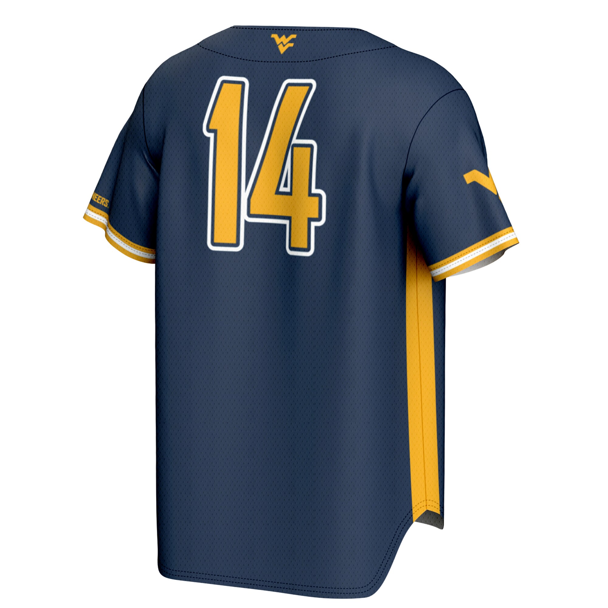 [NJP] West Virginia Mountaineers GameDay Greats Unisex Lightweight Baseball Fashion Jersey - Navy