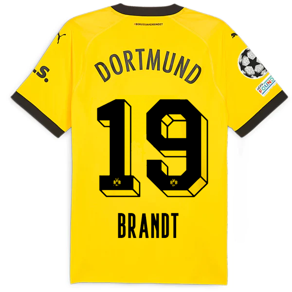 Borussia Dortmund Brandt 2023-2024 UCL Home Jersey – Authentic Shirt