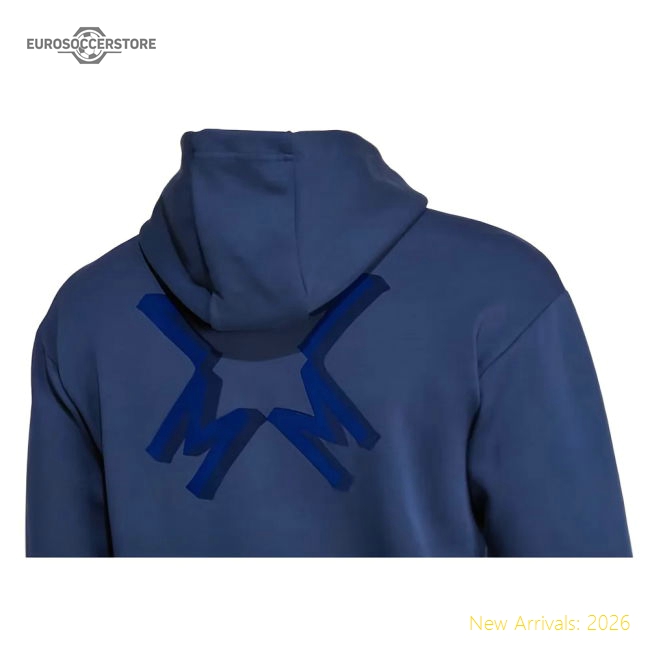 2024-2025 Man Utd Seasonal Premium Doubleknit Hoody Night Indigo