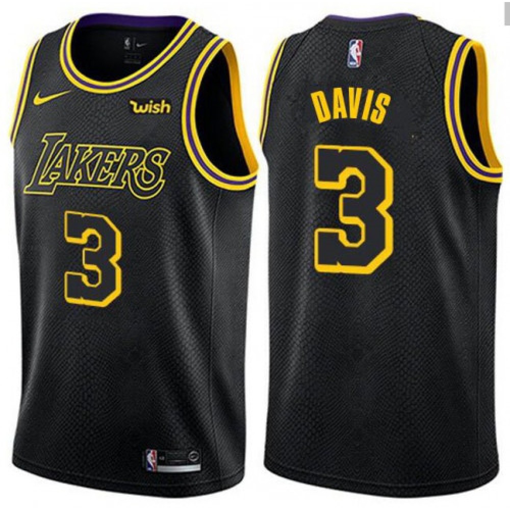 Official 3 Los Angeles Lakers Black Jersey - - Game Day Essential