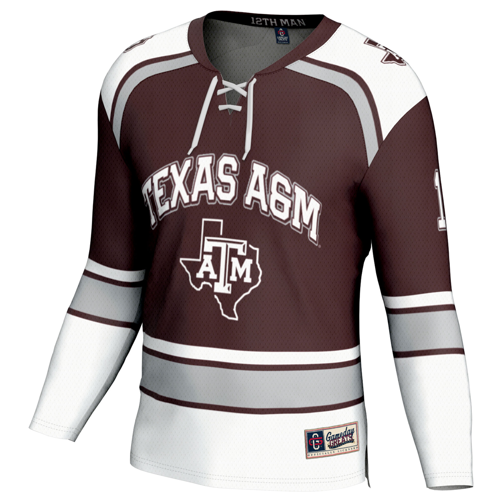 [DDG] Texas A&M Aggies GameDay Greats Unisex Hockey Fashion Jersey - Maroon