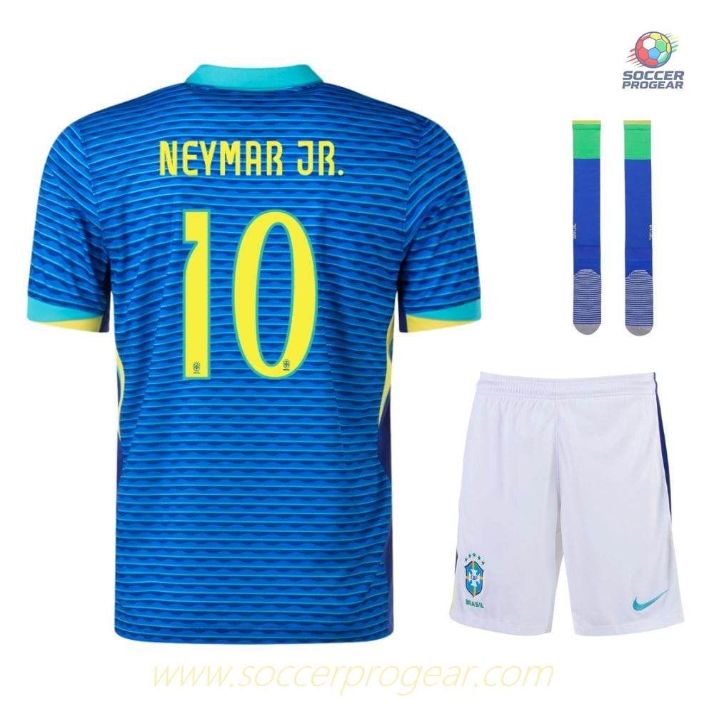 Brazil Child Away Football Shirt Football Jersey 2024-2025 Season Neymar Jr.