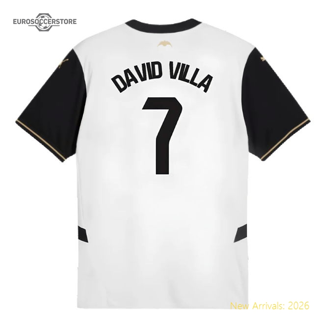 Premium Kids Football Team David Villa Jersey 2024-2025 Quick-dry