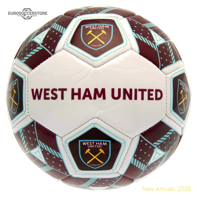 Official West Ham United Fc Hex Size 3 Football - Premium Quality
