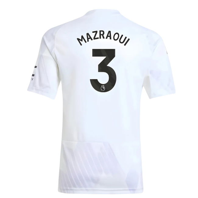 2025-20 Man Utd Away Soccer Shirt Mazraoui #3 M S Kids