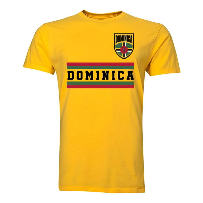 Dominica Core Football Country T-Shirt (Yellow)