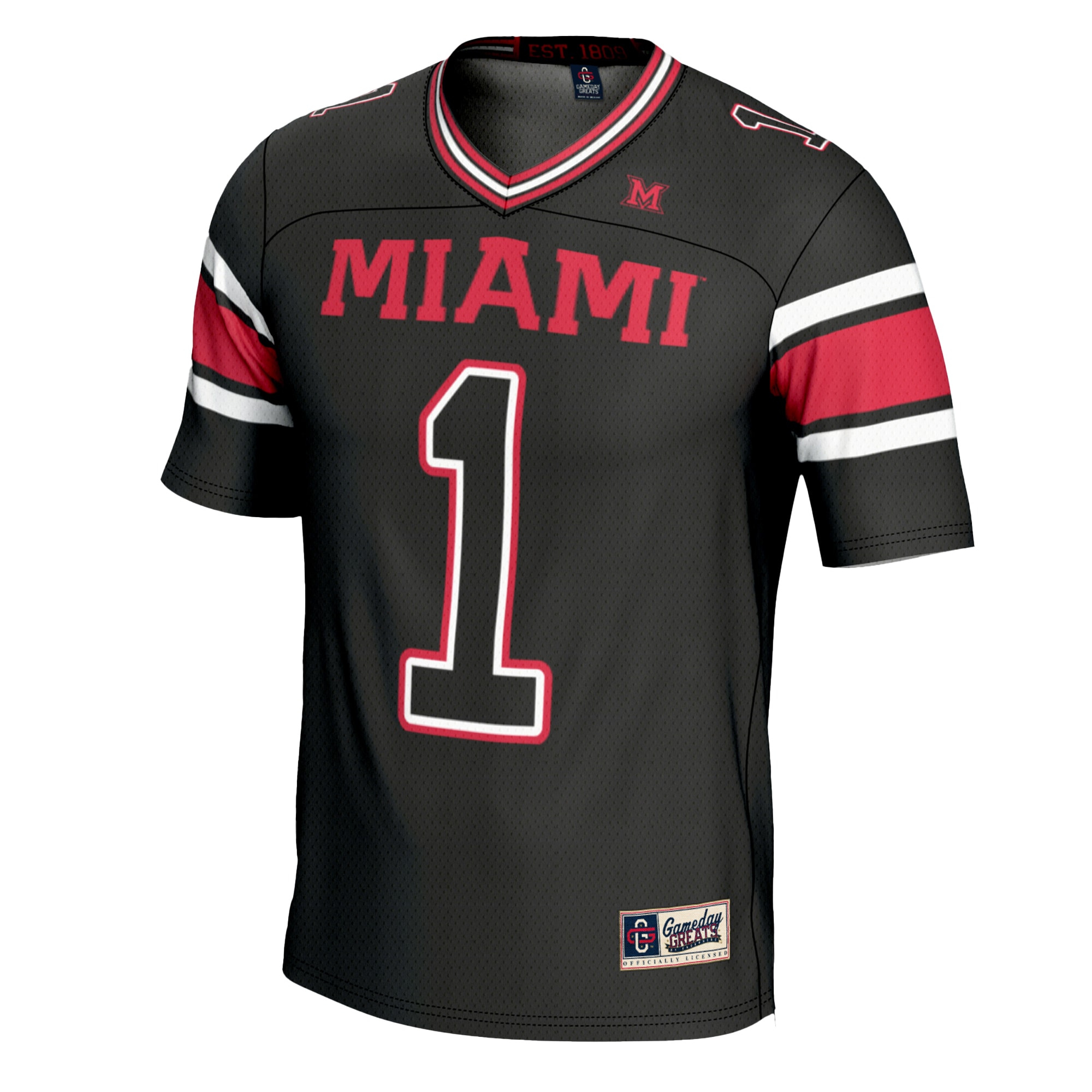#1 Miami University RedHawks GameDay Greats 2026 Season Football Jersey - Black