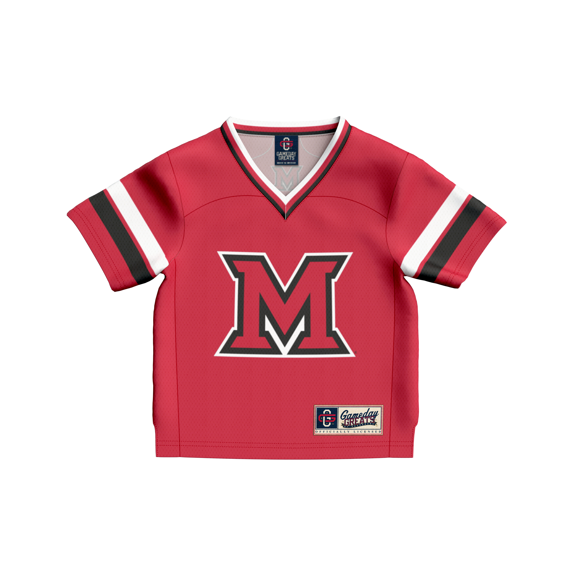 [NJP] Miami University RedHawks GameDay Greats Toddler Lightweight Collegiate Football Fashion Jersey - Red