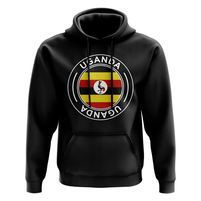 Pro-Grade Pro-Grade Uganda Football Badge Hoodie (Black)