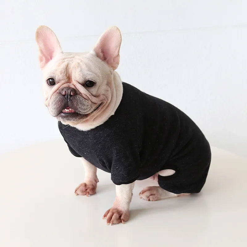 Cozy Poochpuff Warm & Stylish Frenchie Winter Sweater Soft Jumpsuit f...