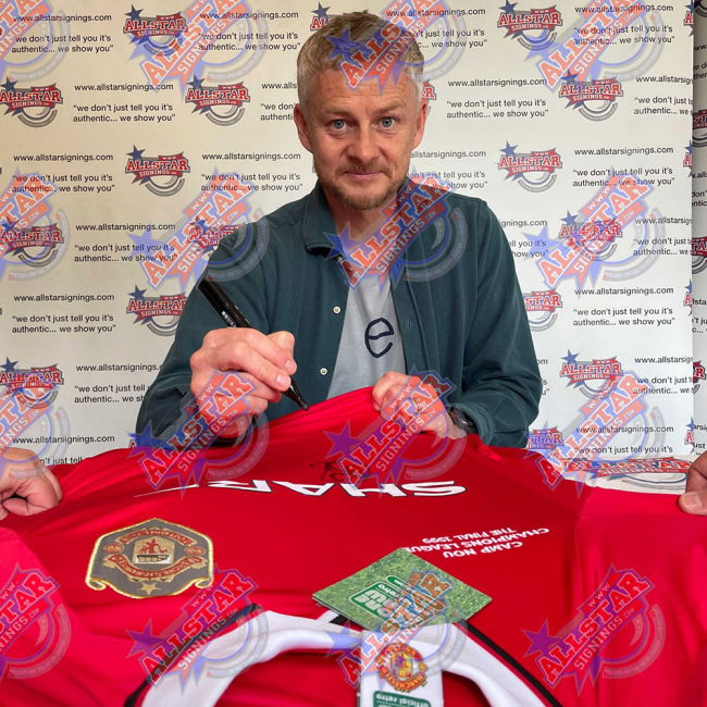 Manchester United FC 1999 Solskjaer & Sheringham Signed Jersey