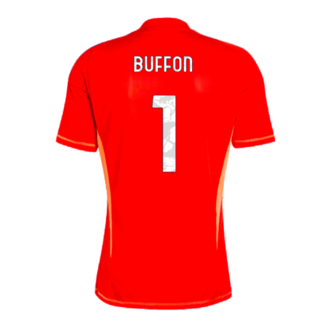 Authentic Juve Juventus Home Goalkeeper Shirt Red Buffon #1 High P...